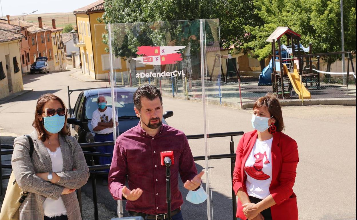 Tudanca en un acto en Palencia. 