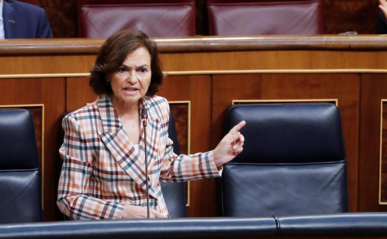 La vicepresidenta primera del Gobierno, Carmen Calvo.