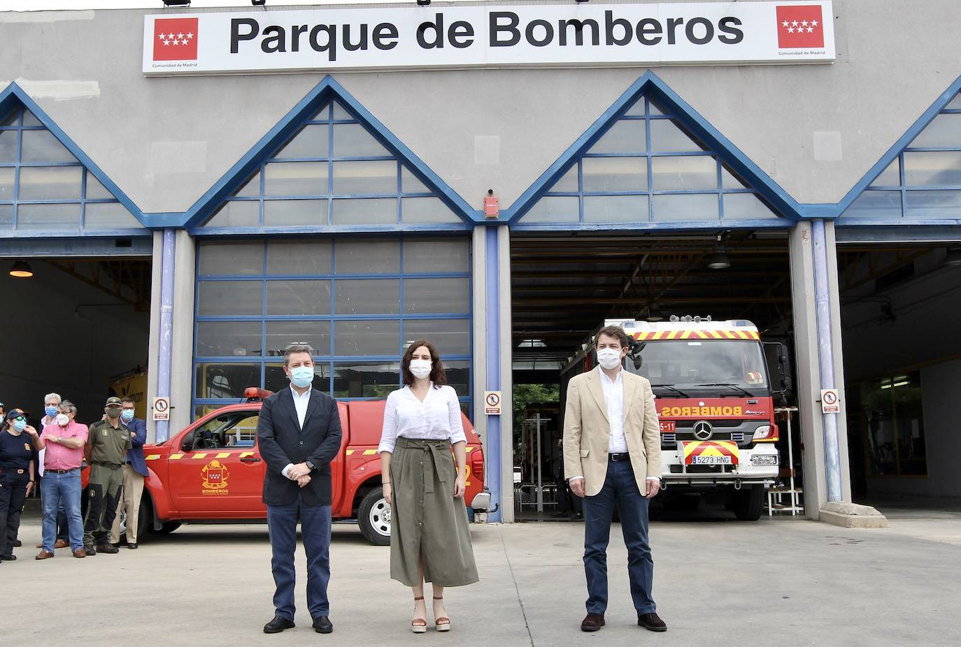 Fotos: Los presidentes de Madrid, Castilla y León y Castilla La Mancha firman un convenio de colaboración sobre inciensos forestales