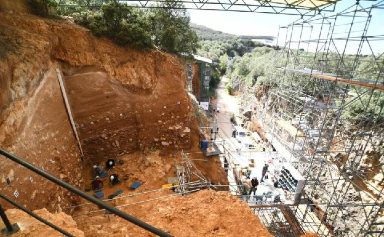 Vista de la Gran Dolina, en Atapuerca.