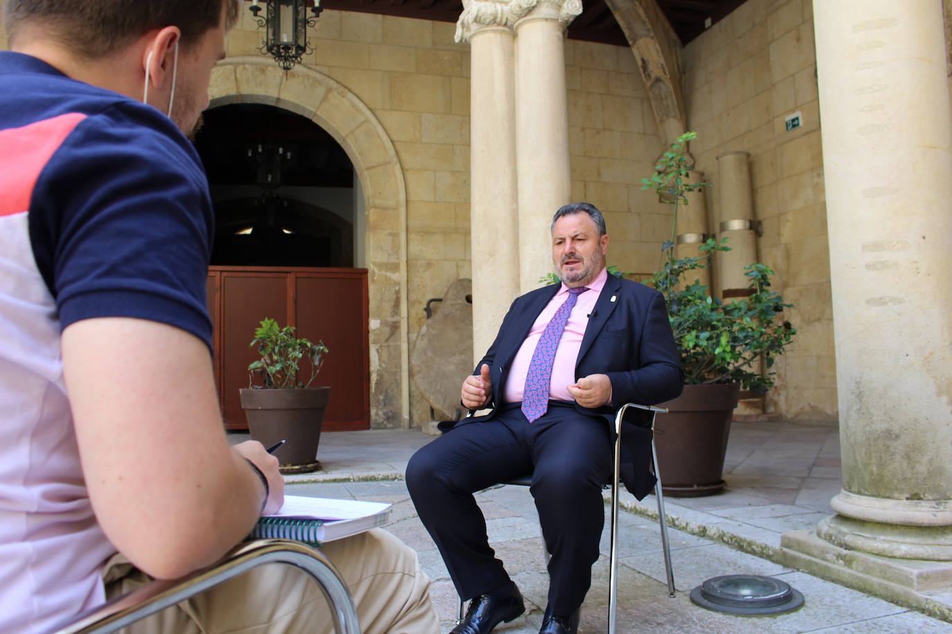 Eduardo Morán, durante la entrevista con leonoticias. 