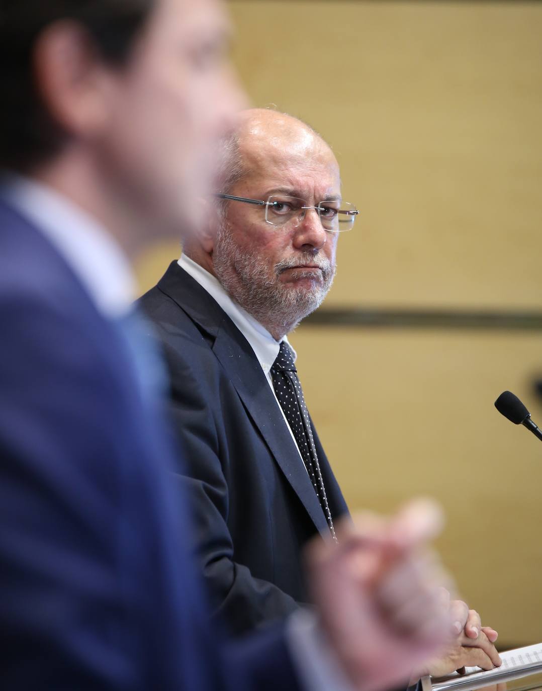 El presidente de la Junta de Castilla y León, Alfonso Fernández Mañueco, y el vicepresidente y consejero de Transparencia, Ordenación del Territorio y Acción Exterior, Francisco Igea, presentan el balance del primer año de legislatura.