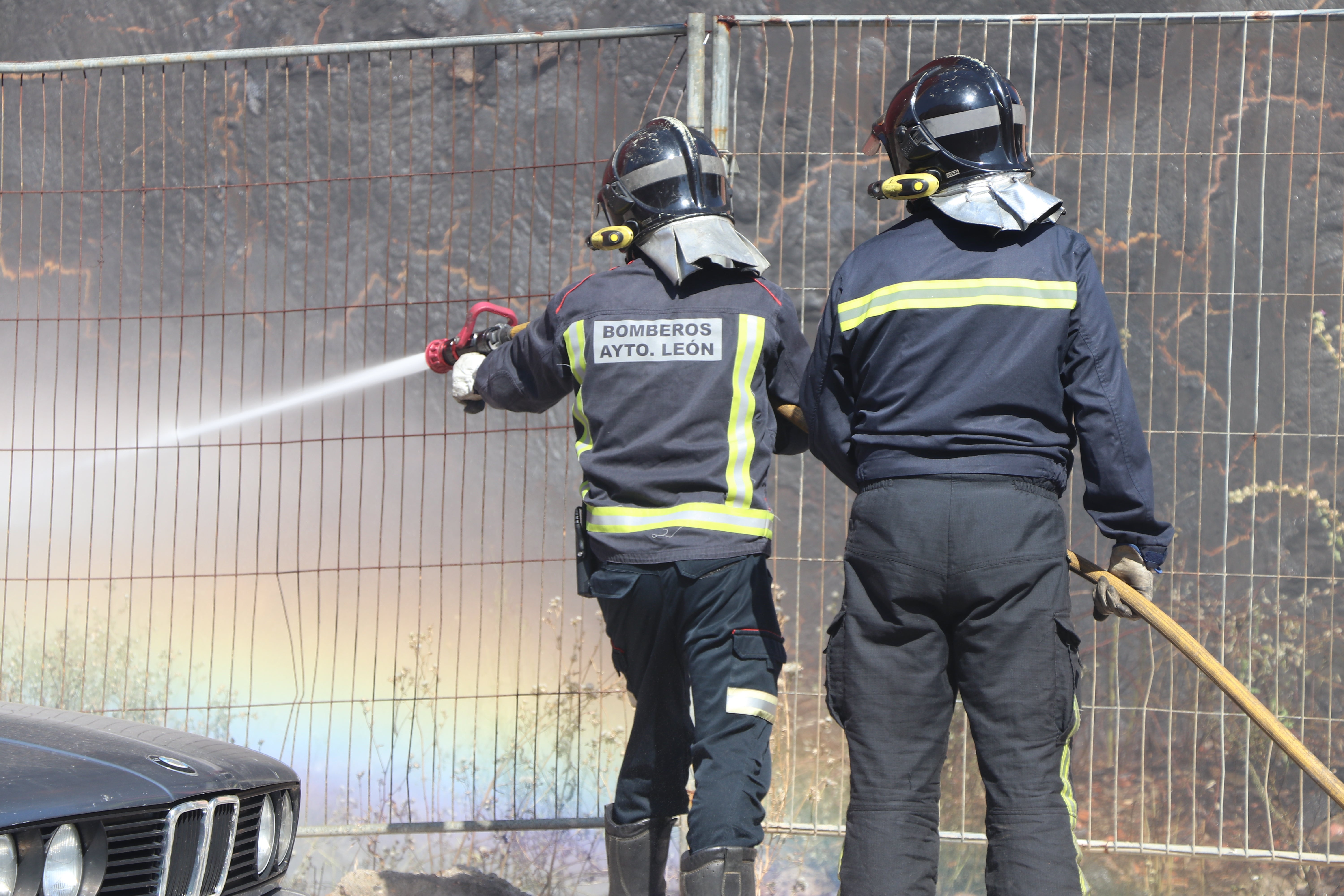 El incendio aparentaba mayor gravedad en los primeros momentos. 