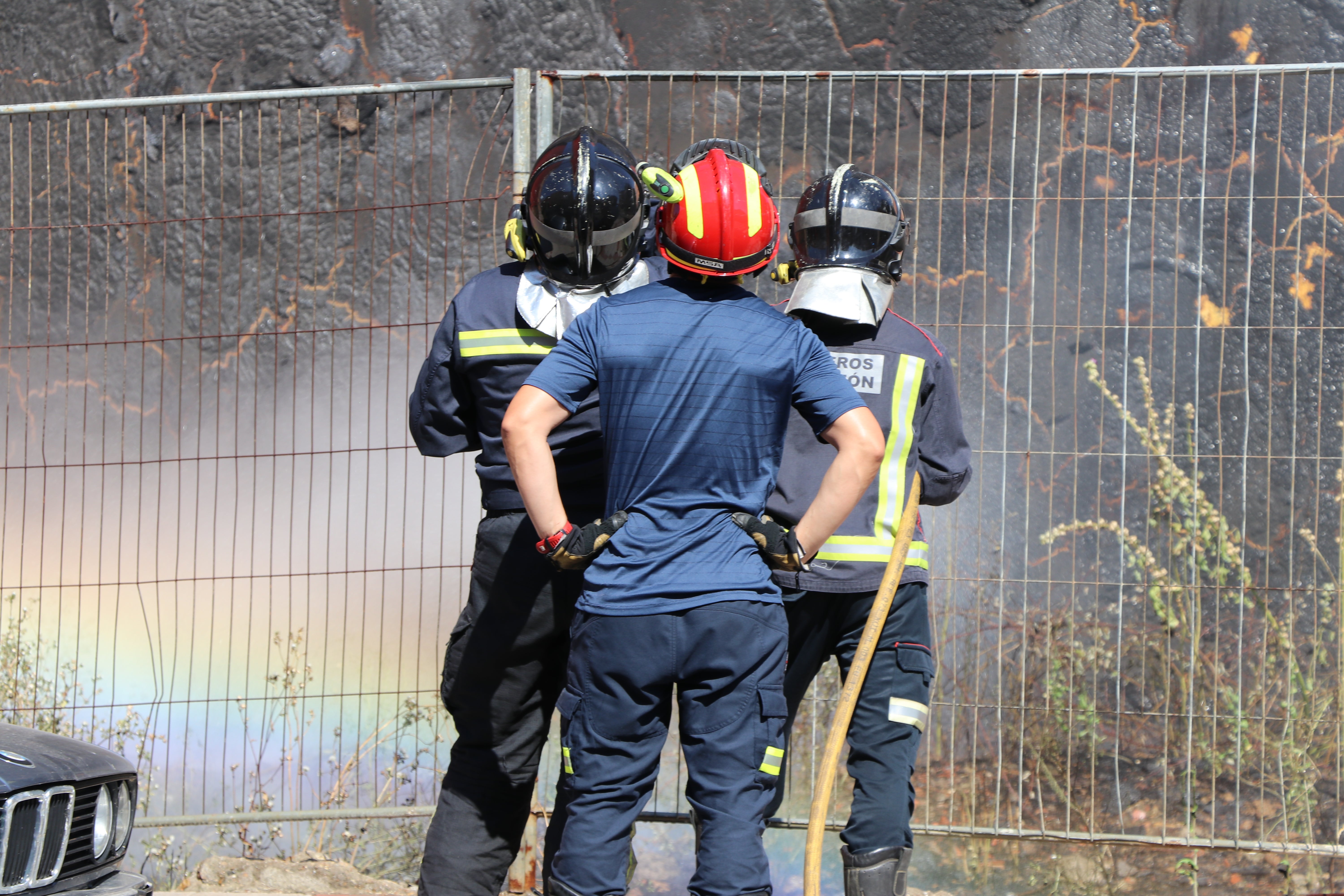 El incendio aparentaba mayor gravedad en los primeros momentos. 