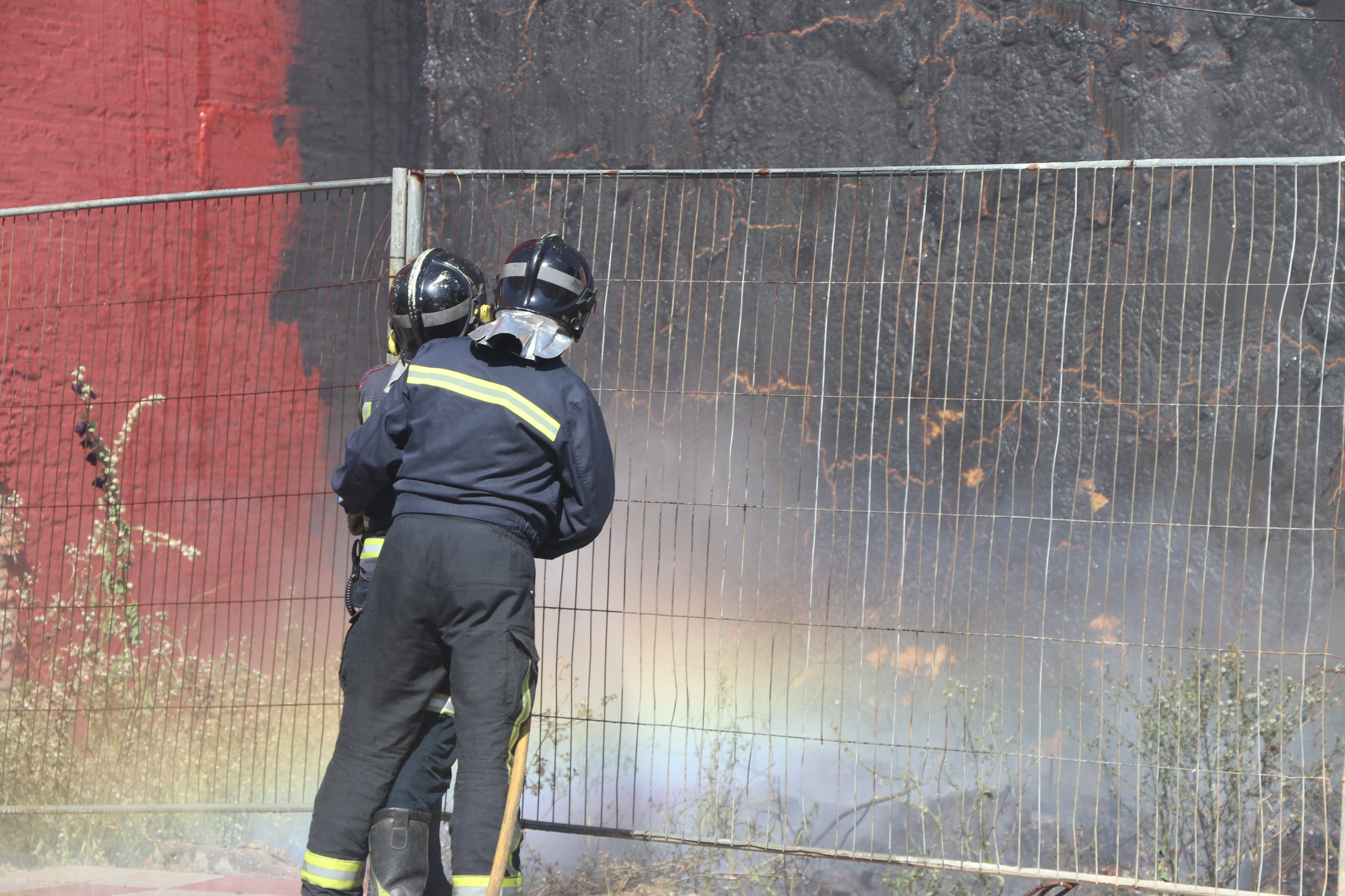 El incendio aparentaba mayor gravedad en los primeros momentos. 