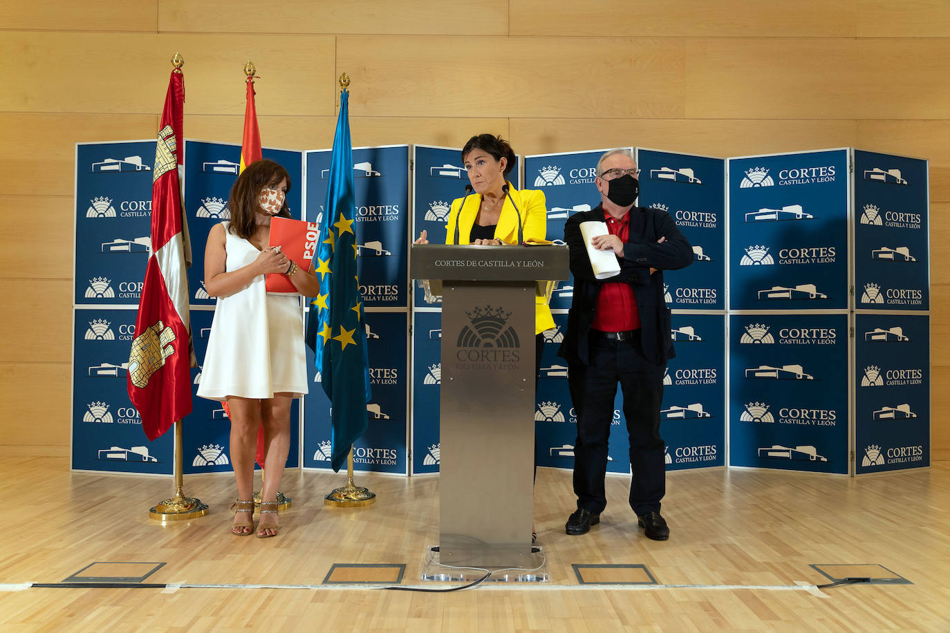 Fotos: El PSOE analiza la comparecencia de Mañueco en la comisión de las eólicas