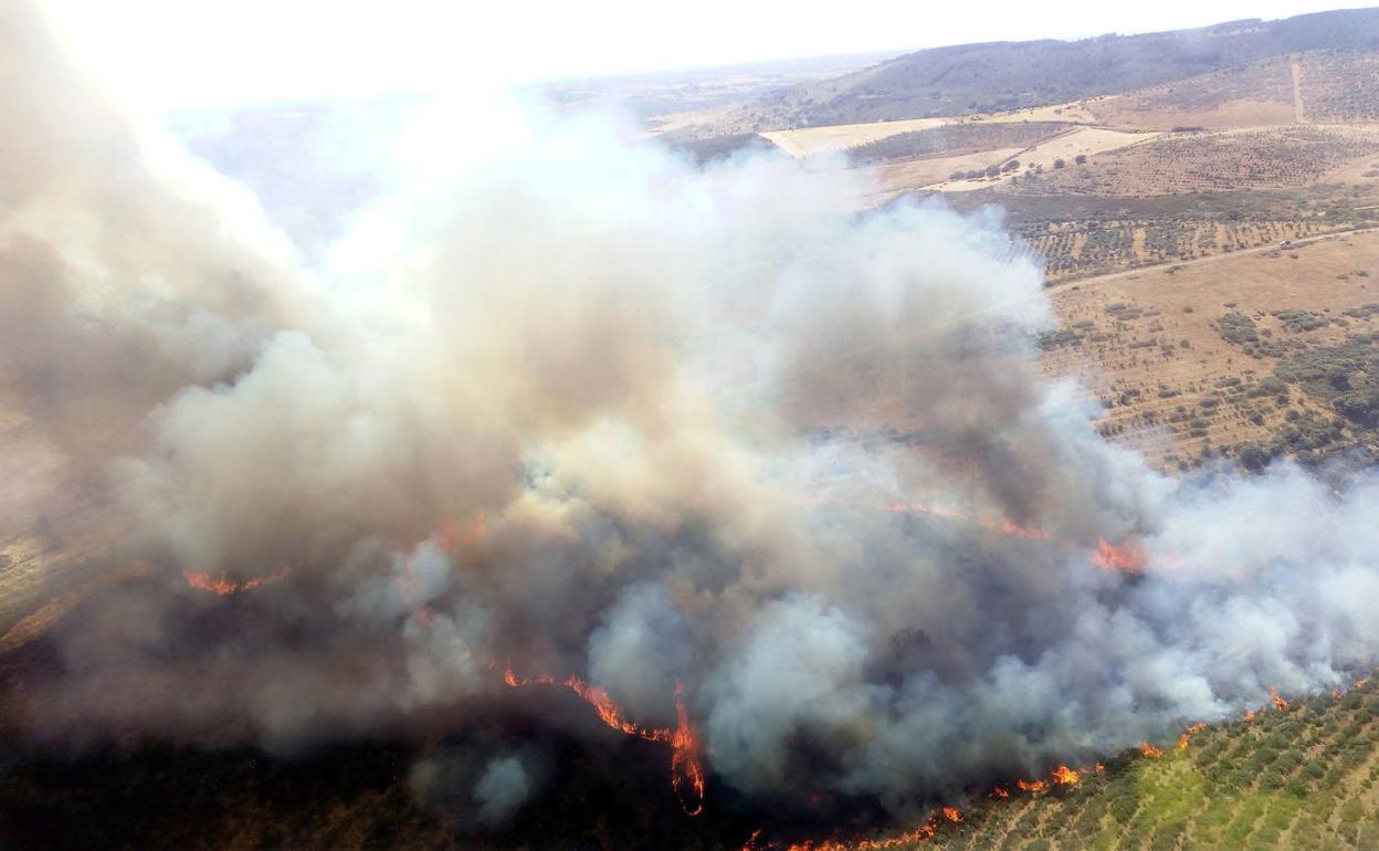 Imagen de un incendio en Salamanca.