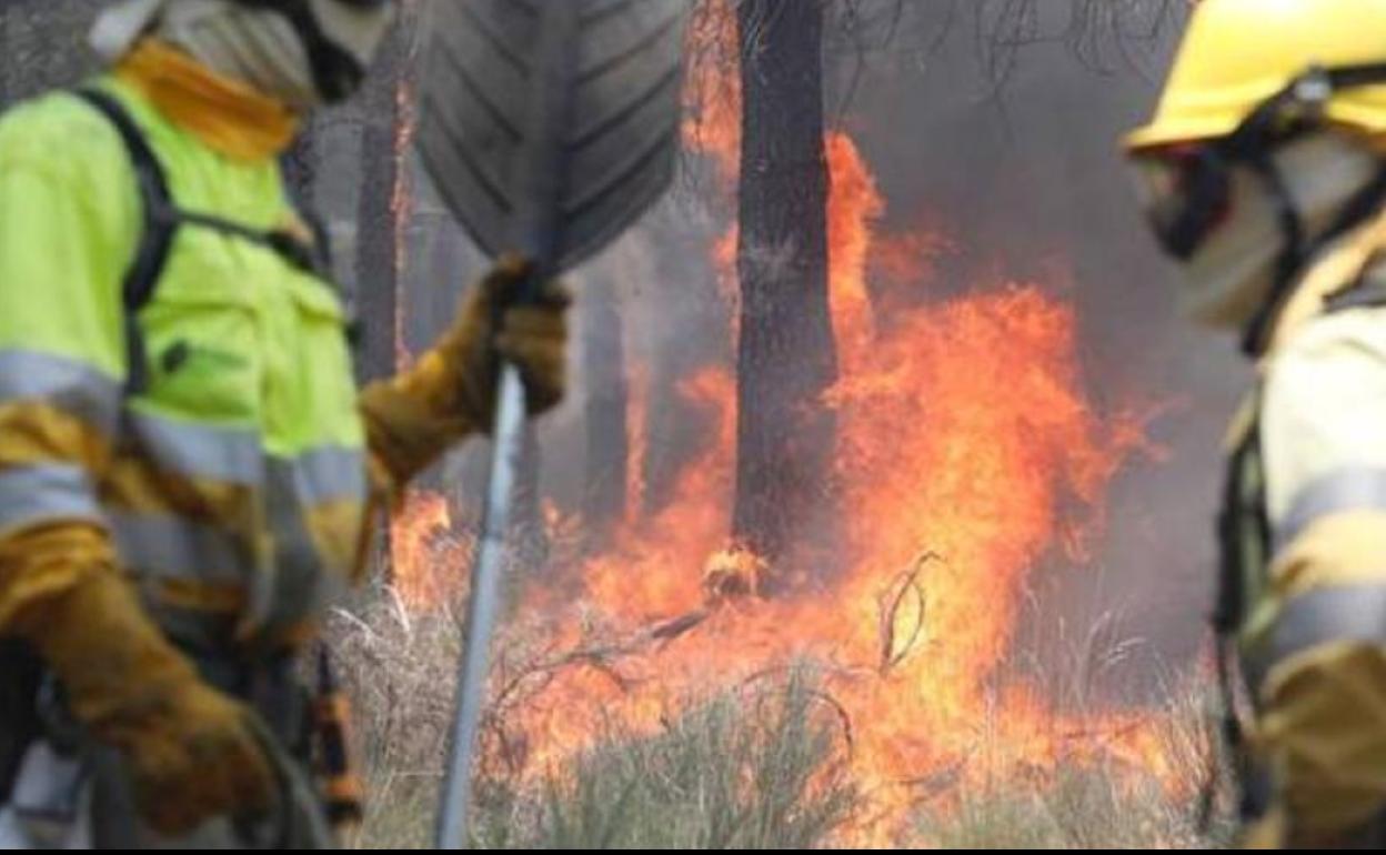 Imagen de archivo de un incendio en la provincia.