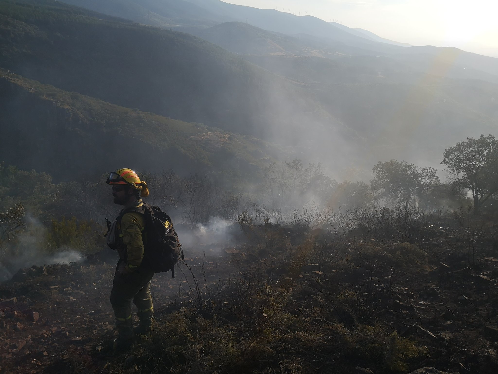Fotos: Brif Tabuyo en el incendio de Montealegre