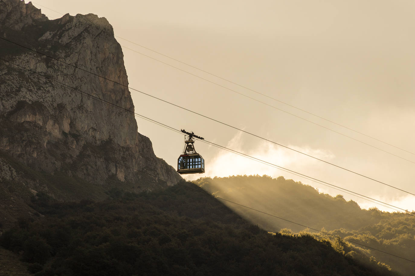 Teleférico de Fuente Dé, en Liébana (Cantabria).