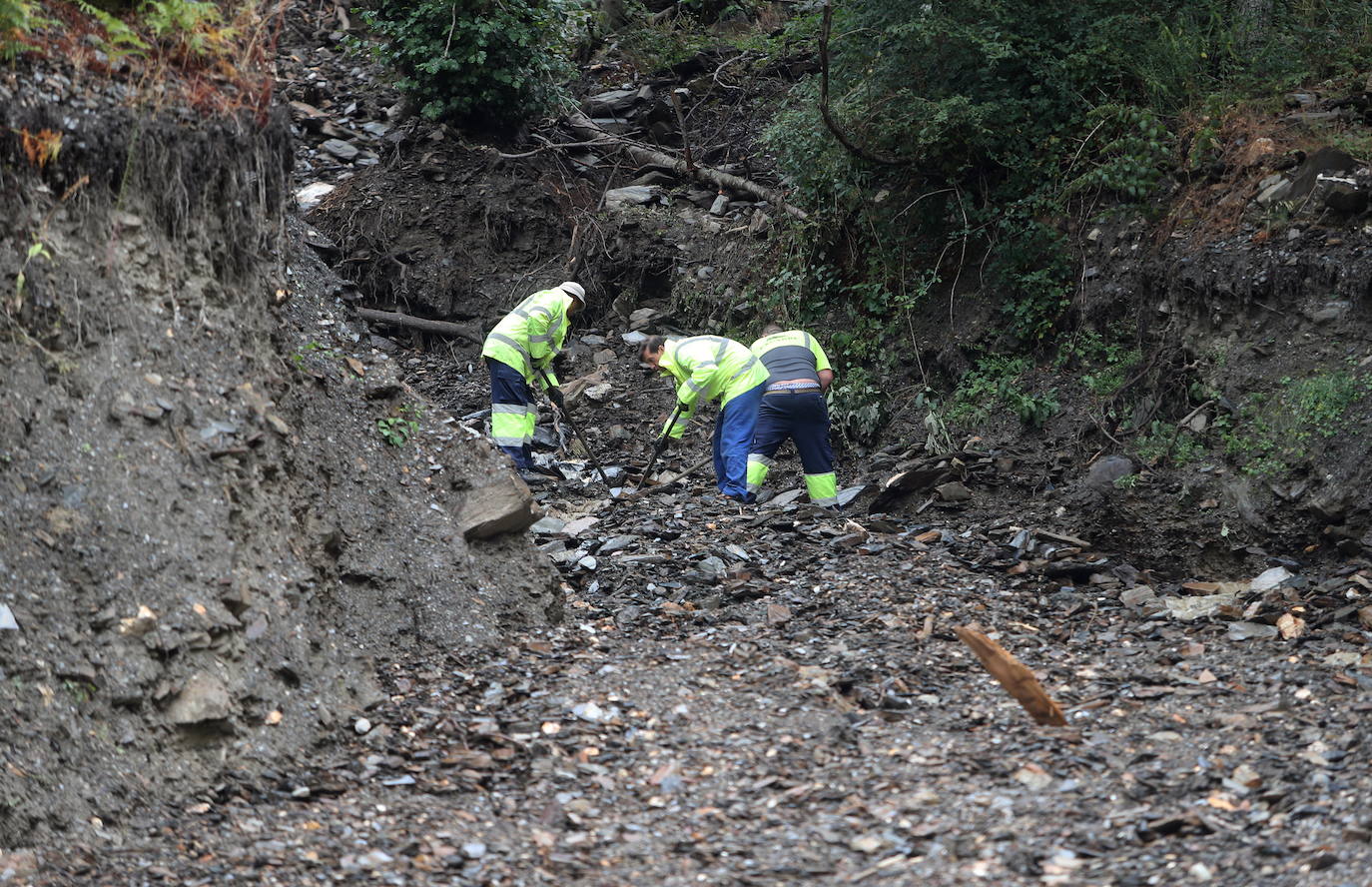 Fotos: La carretera a Peñalba de Santiago, cortada
