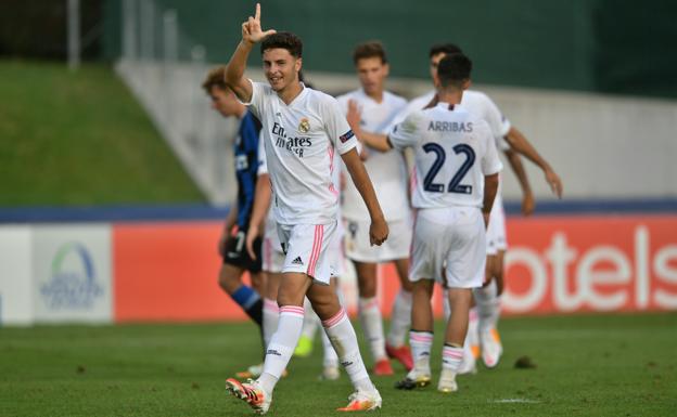 Iván Morante celebra su gol en cuartos de final.