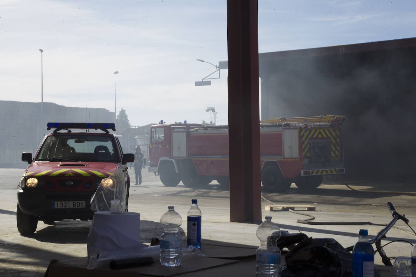 Incendio en la cooperativa Cobadu en Zamora. 