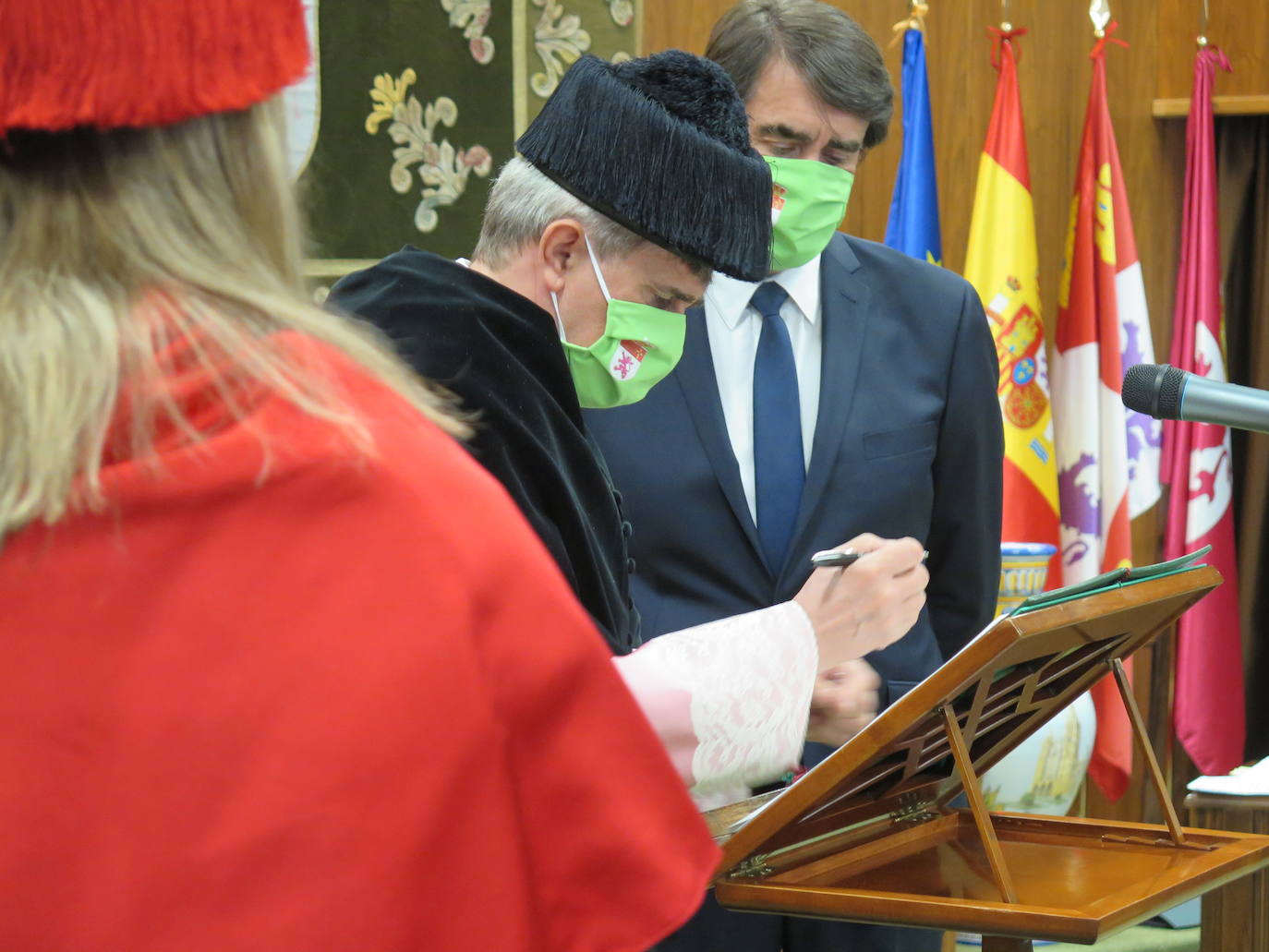 Ceremonia de investidura de Juan Francisco García Marín como rector de la Universidad de León.