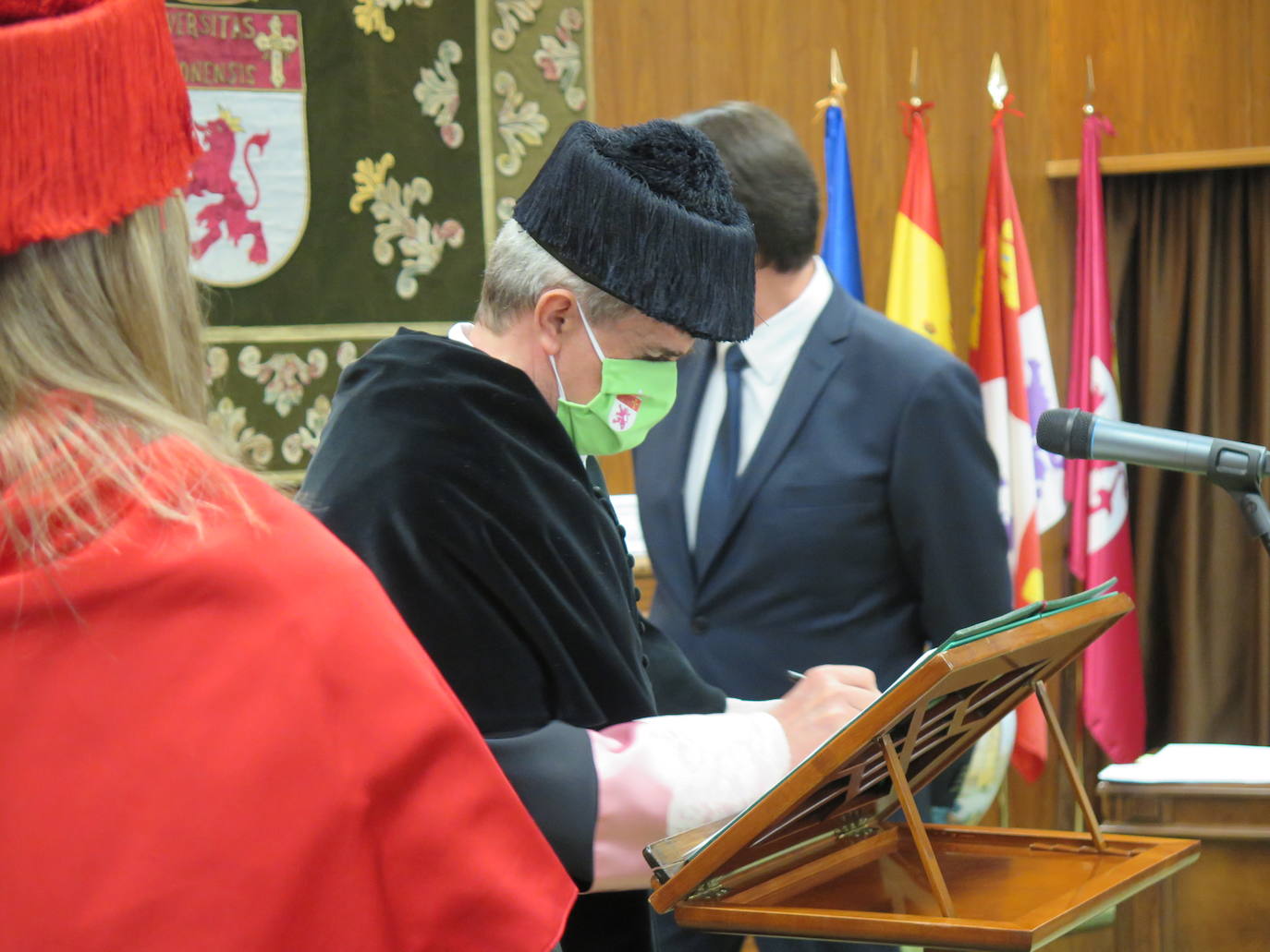 Ceremonia de investidura de Juan Francisco García Marín como rector de la Universidad de León.