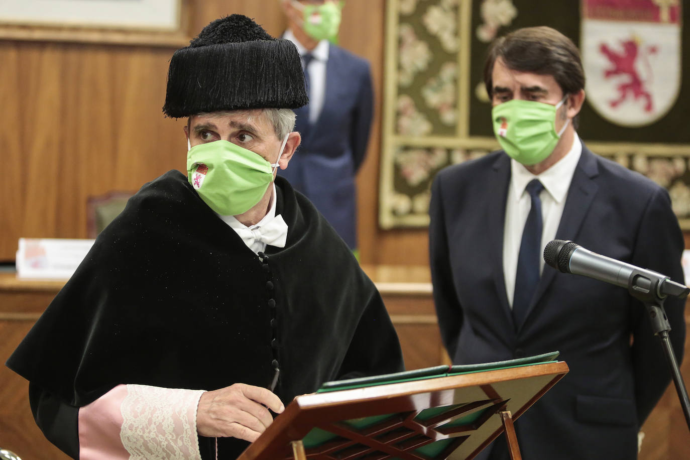 Ceremonia de investidura de Juan Francisco García Marín como rector de la Universidad de León.