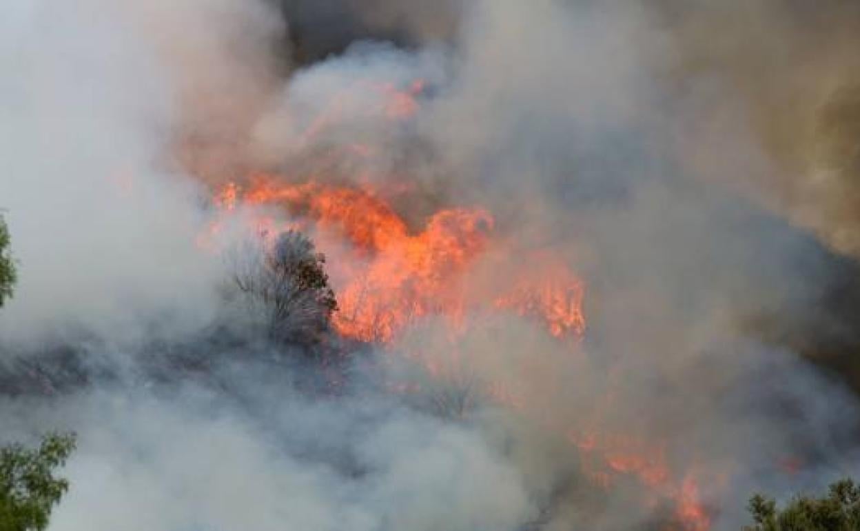 Imagen de archivo de un incendio en la provincia.