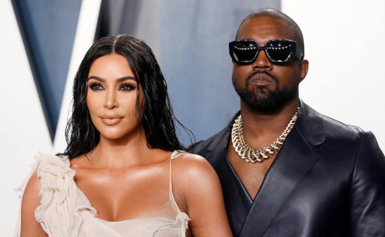 El rapero Kanye West y Kim Kardashian