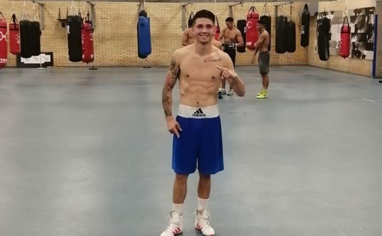 Antonio Barrul, en la concentración con la selección española.