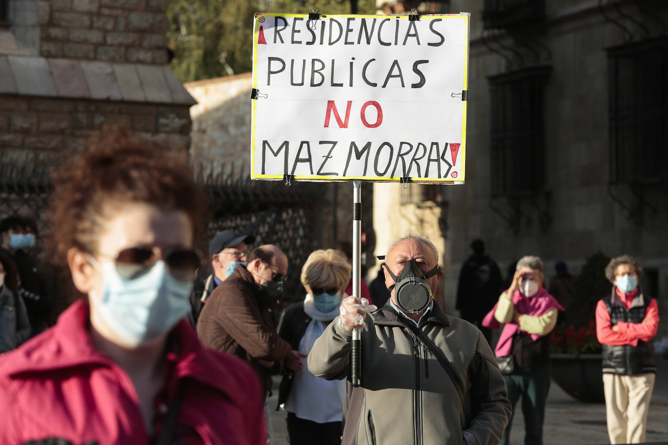 Una de las pancartas que pudieron verse en la tarde del domingo. 