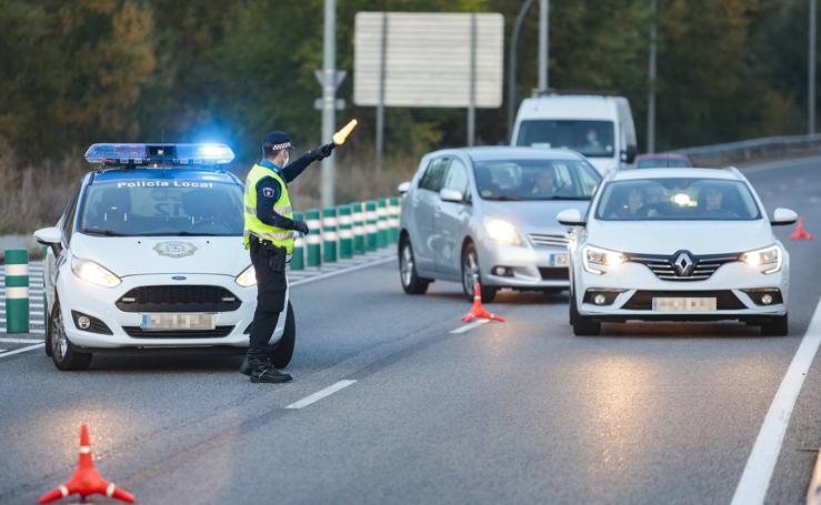 Fotos: Controles de acceso a León