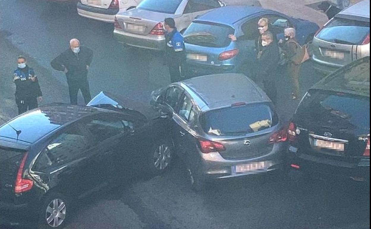 Imagen del lugar en el que se ha producido el accidente en León capital.