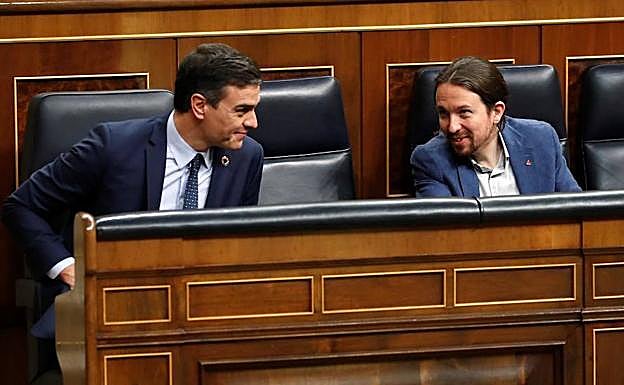 Pedro Sánchez y Pablo Iglesias. 