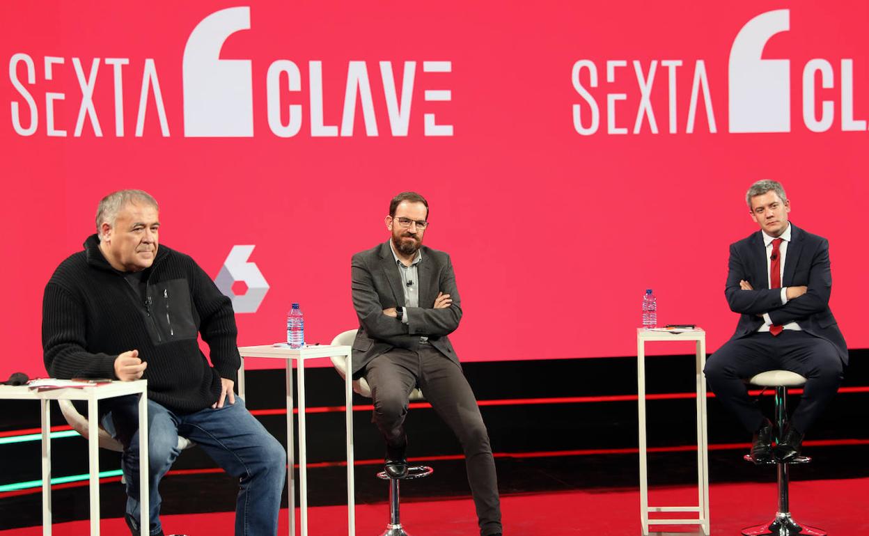 García Ferreras, director de Informativos; César González Antón, director de 'La Sexta Noticias' y Rodrigo Blázquez, presentador de 'La Sexta Clave'.