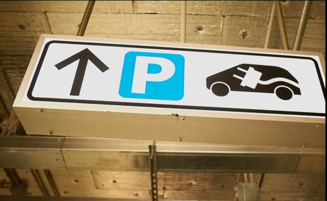 Parking para coches elécttricos. 