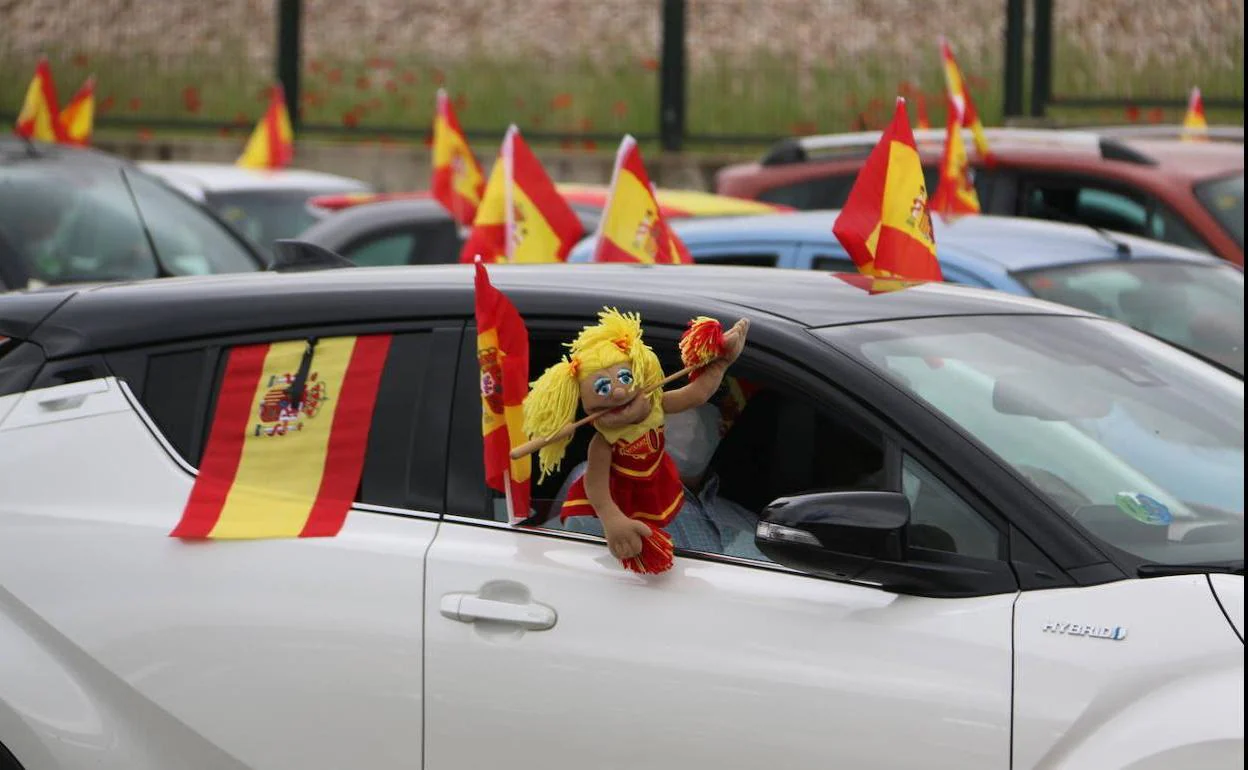 Un instante de la concentración anteior convocada por Vox en León.