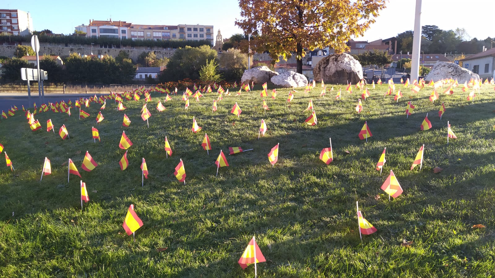 Banderas de España en Astorga. 