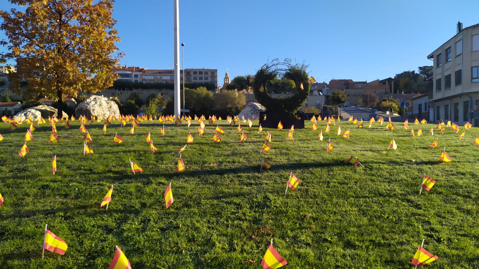 Banderas de España en Astorga. 