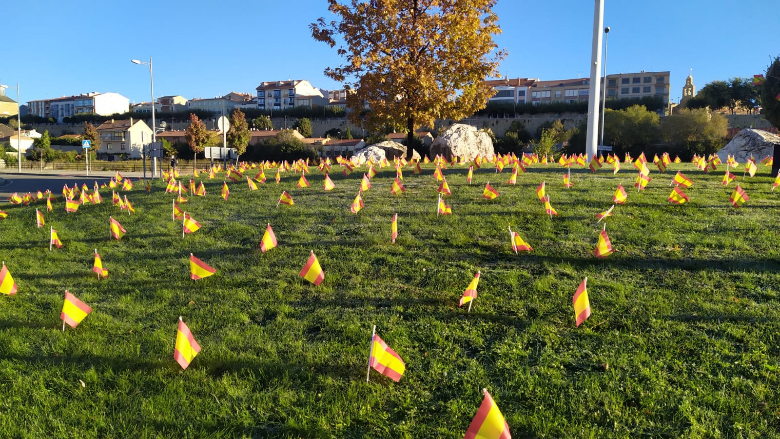 Banderas de España en Astorga. 