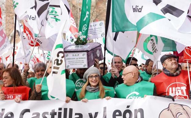 Manifestación sindical, en una imagen de archivo. 