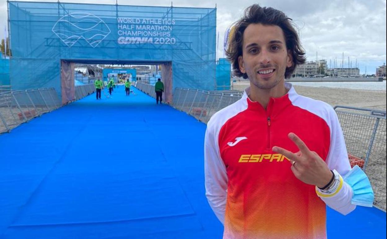 Jorge Blanco, tras el entrenamiento de este viernes en el propio recorrido del Campeonato del Mundo.