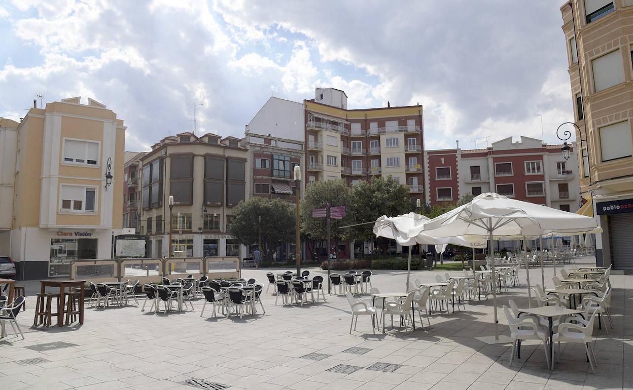 Una plaza de Aranda de Duero.