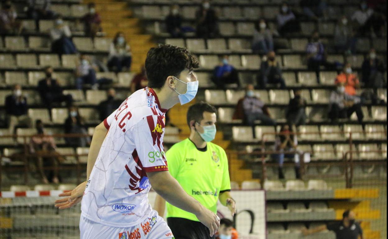 Pedro Martínez en el último partido disputado con el Abanca Ademar.