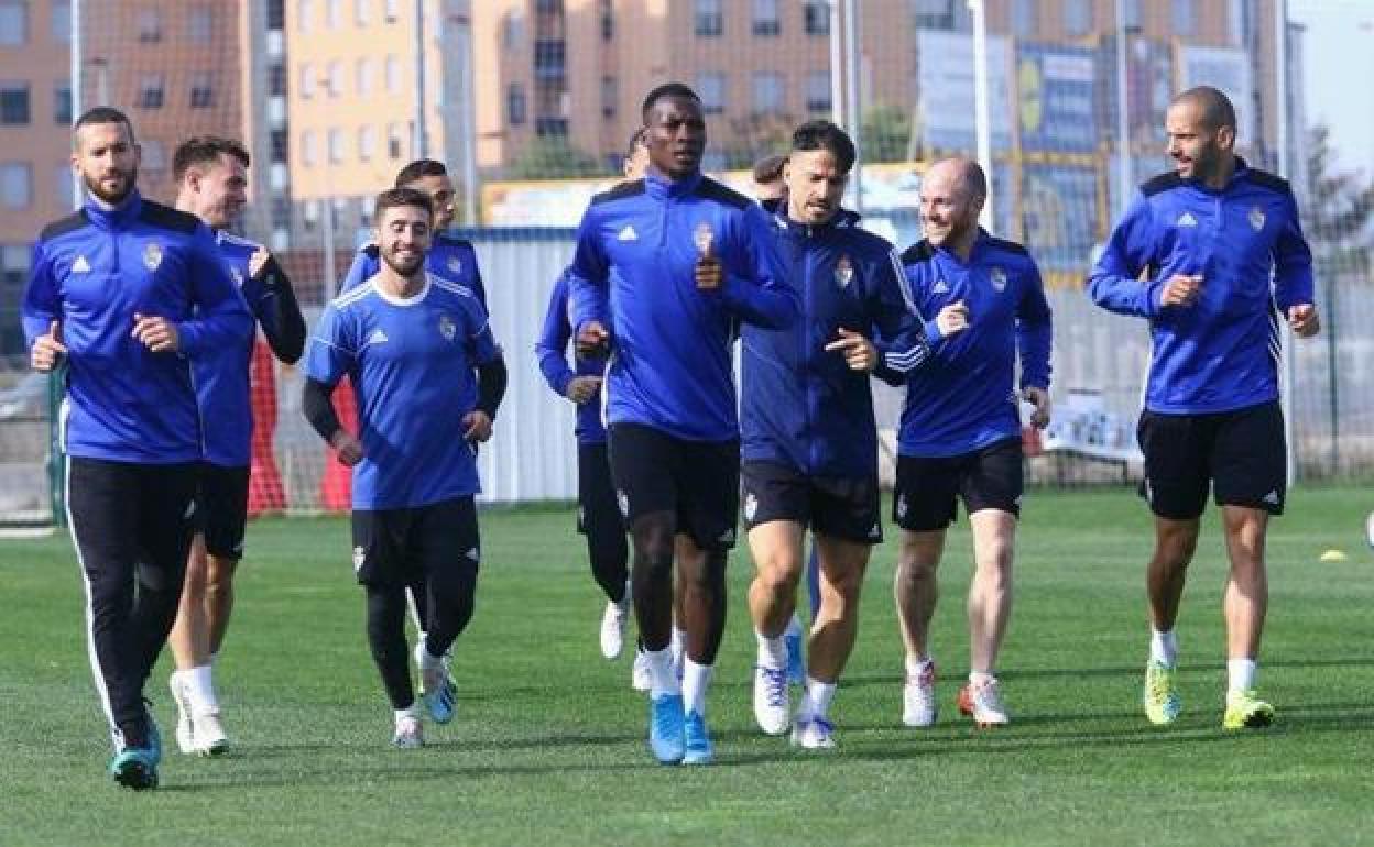 Entrenamiento del equipo berciano. 