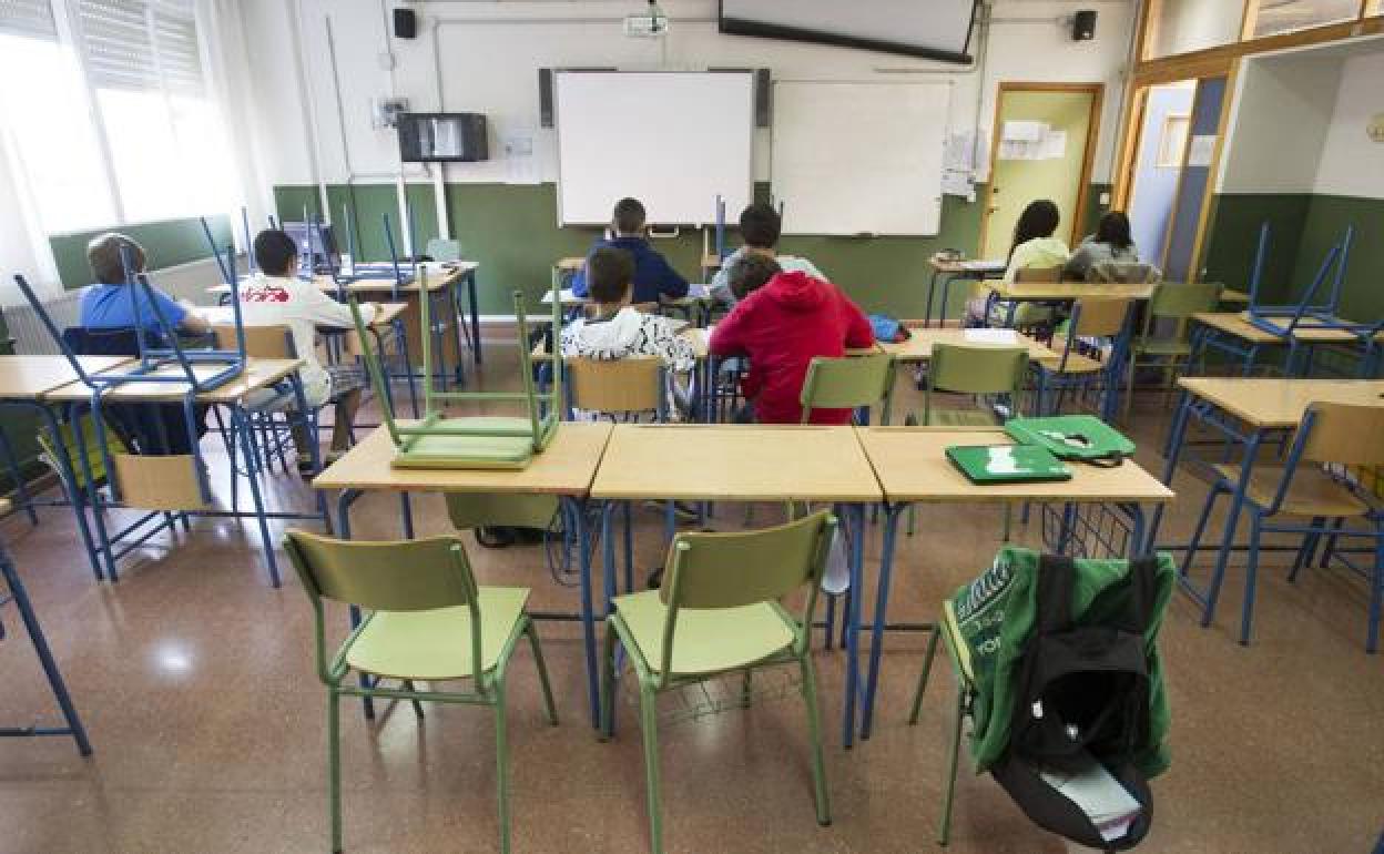 Un aula de un centro escolar. 