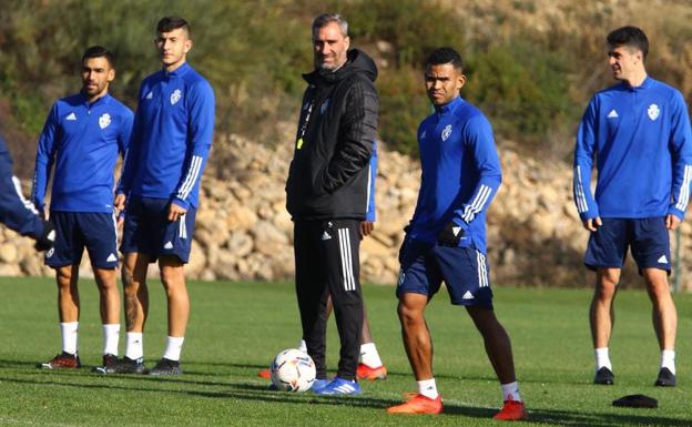 Jon Pérez Bolo, en el entrenamiento de este miércoles.