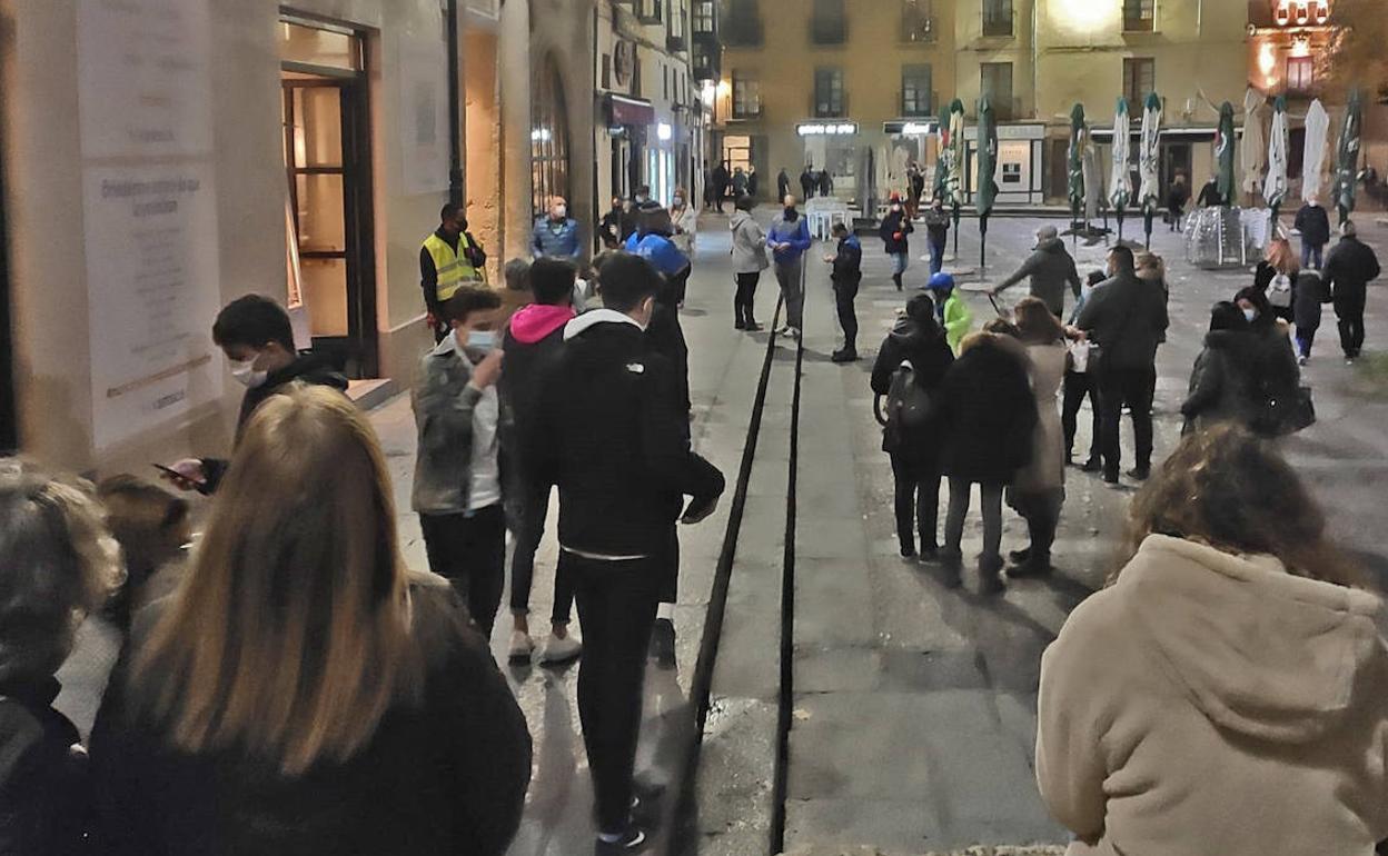 Imagen de la plaza de San Marcelo este sábado.