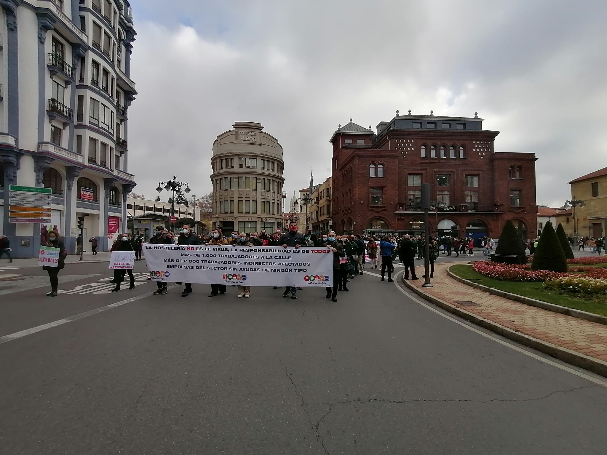 Vista de la manifestación. 