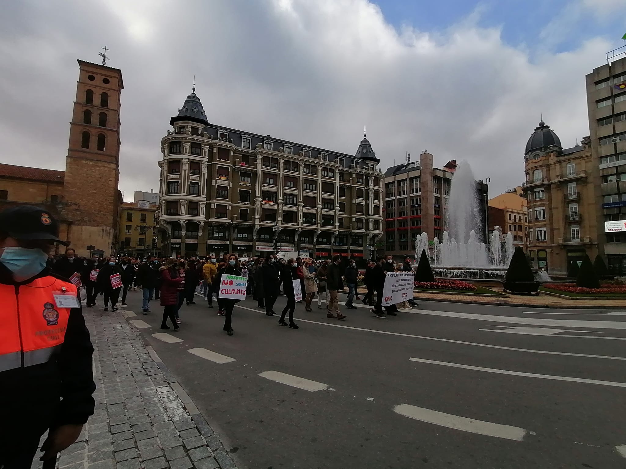 Vista de la manifestación. 