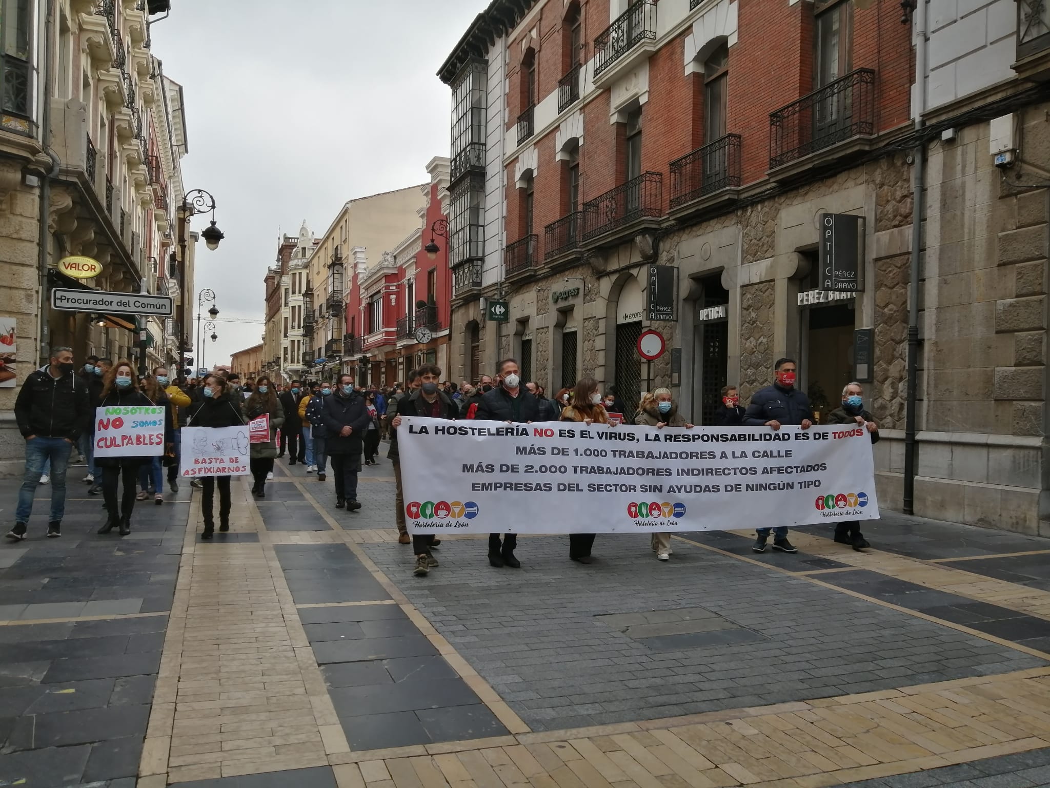 Vista de la manifestación. 