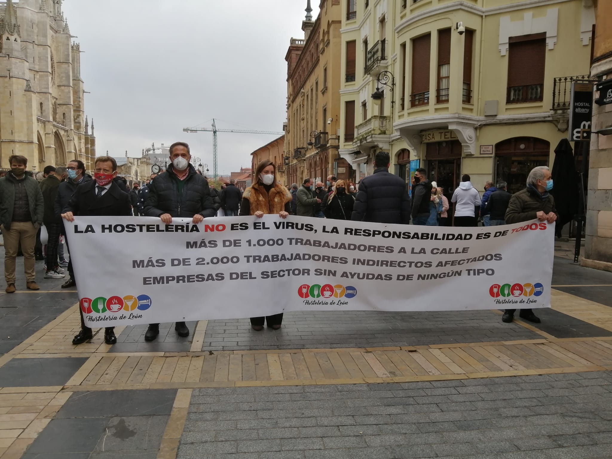 Vista de la manifestación. 