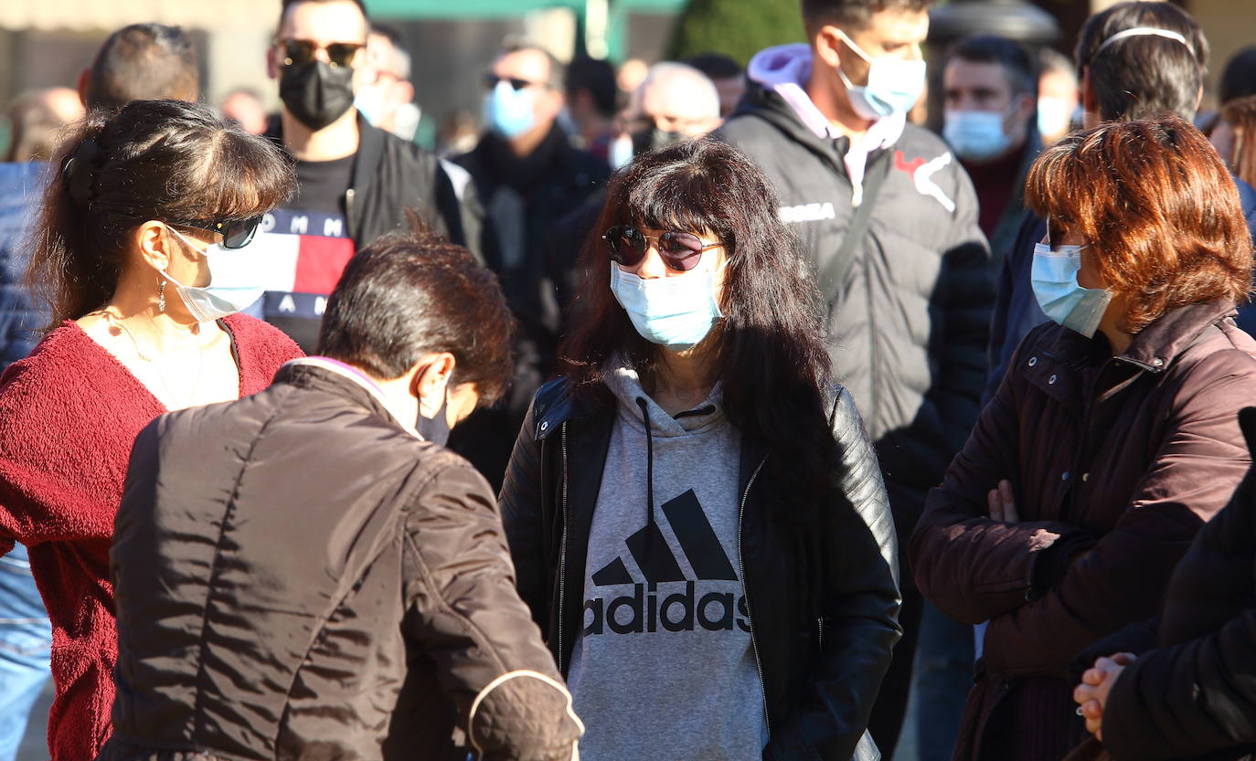 Participantes en la manifestación. 