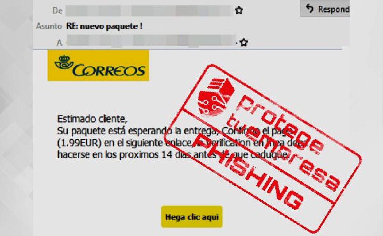 Imagen de una campaña previa denunciada por el Incibe, en ese caso reclamando 1,99 euros.