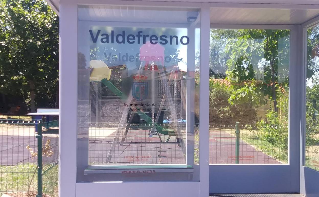 Instalación en un parque de Valdefresno.