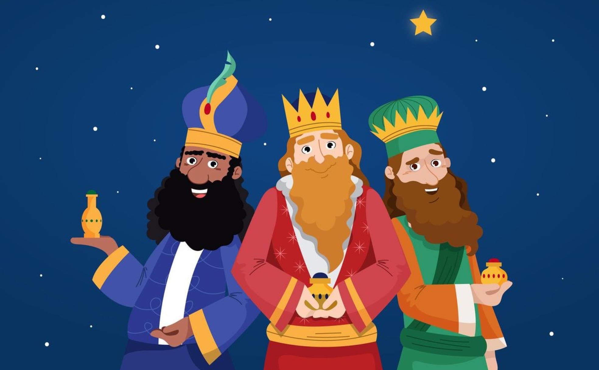 Los tres Reyes Magos, protagonistas de la Navidad, no faltarán a la cita. 