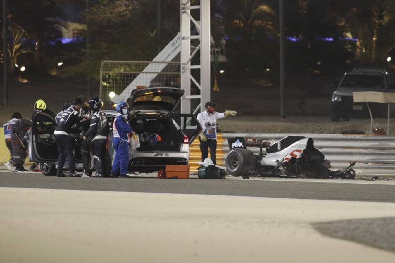 Fotos: Las impactantes imágenes del accidente de Grosjean